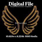Angel Wings Rhinestone Template (Digital Download)