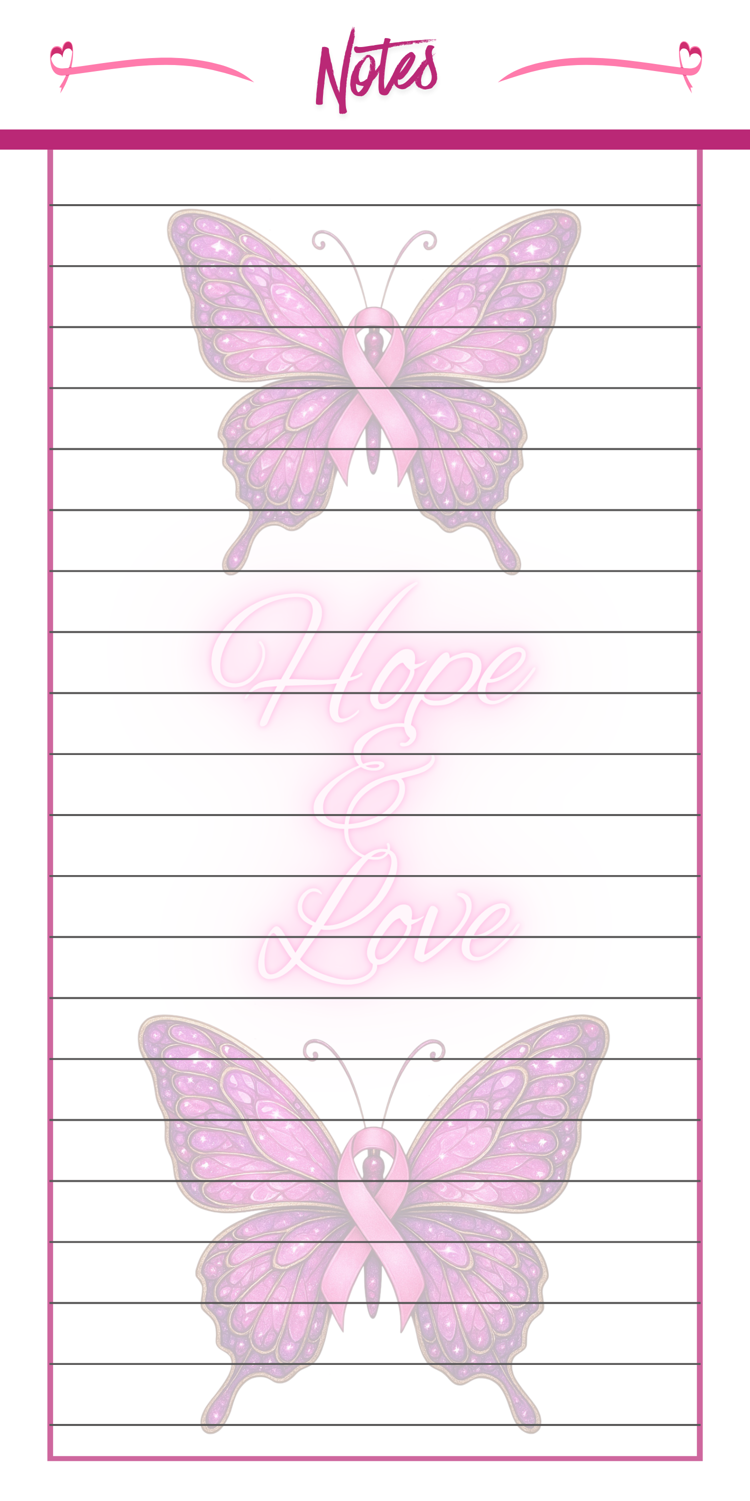 Cancer Hope and Love 3.25 x 8 Inches