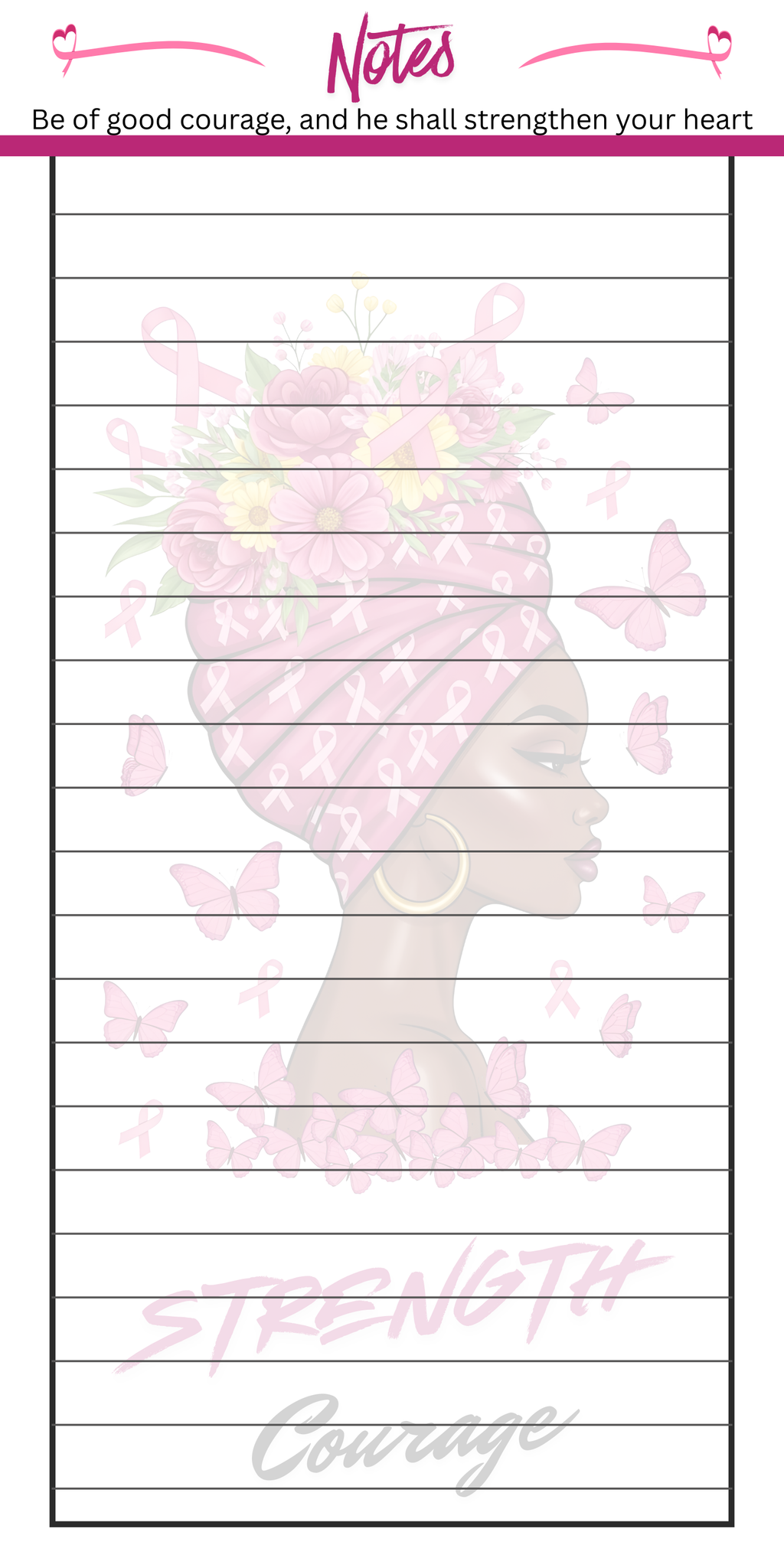 Cancer Be of Good Courage 3.25 x 8 Inches