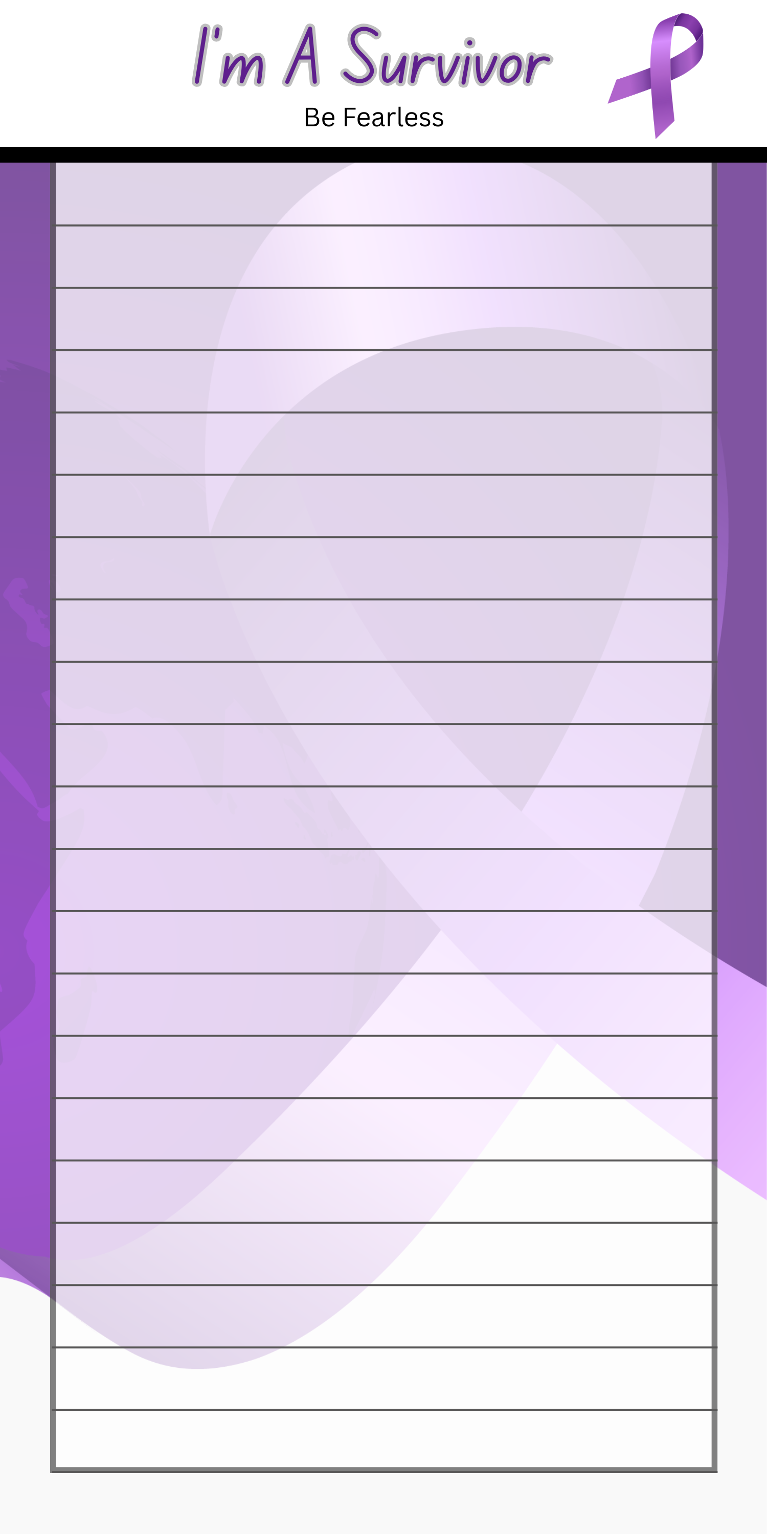 Cancer I'm a Survivor 3.25 x 8 Inches