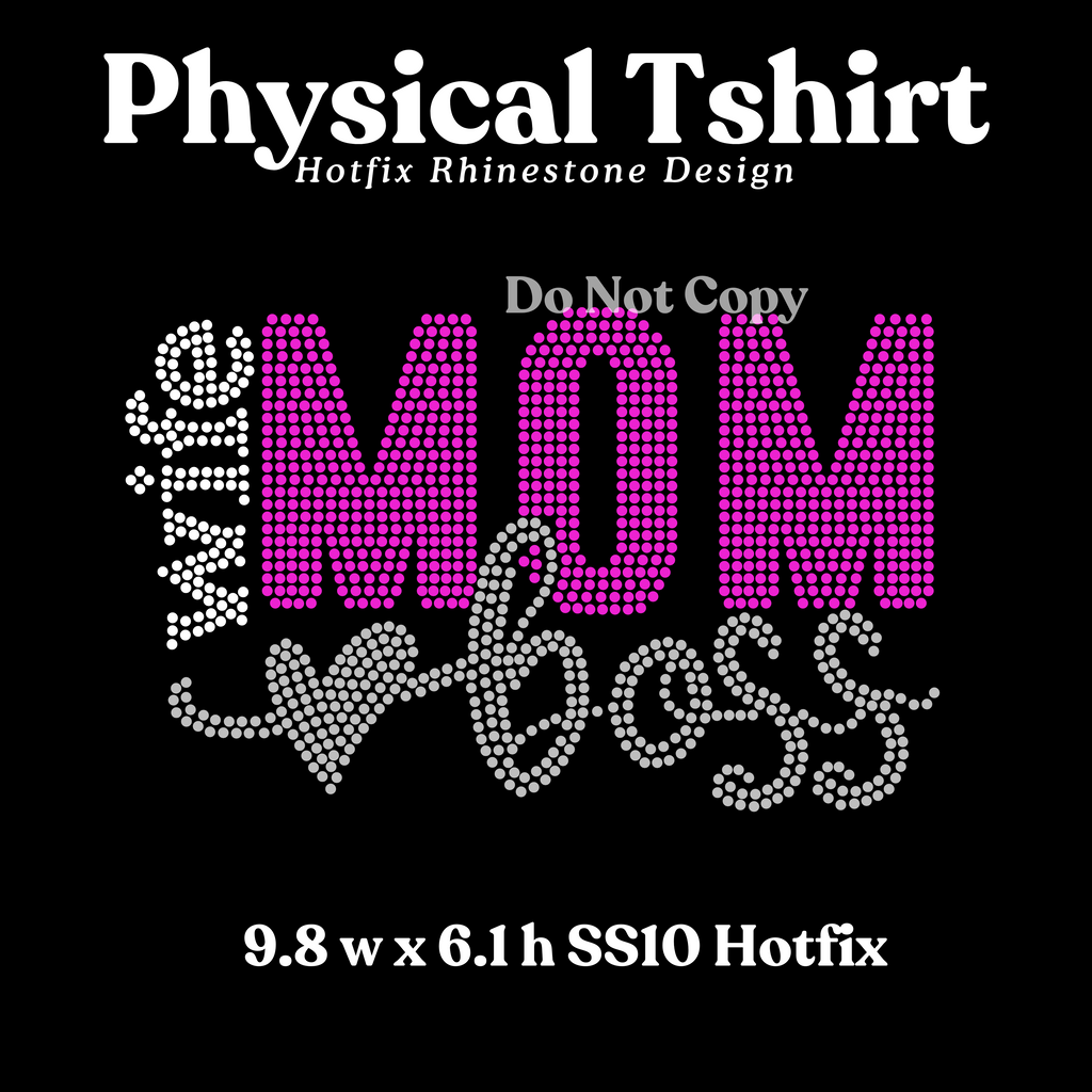 Wife. Mom. Boss. Rhinestone T-Shirt