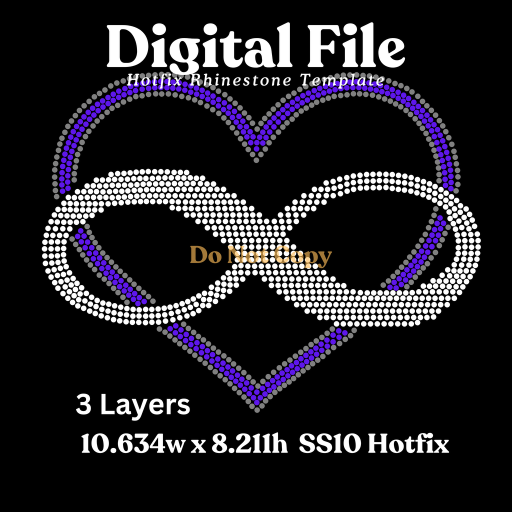 Infinity Heart Rhinestone Template (Digital Download)