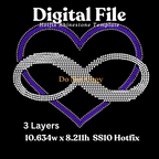 Infinity Heart Rhinestone Template (Digital Download)