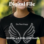 Angel Wings Rhinestone Template (Digital Download)