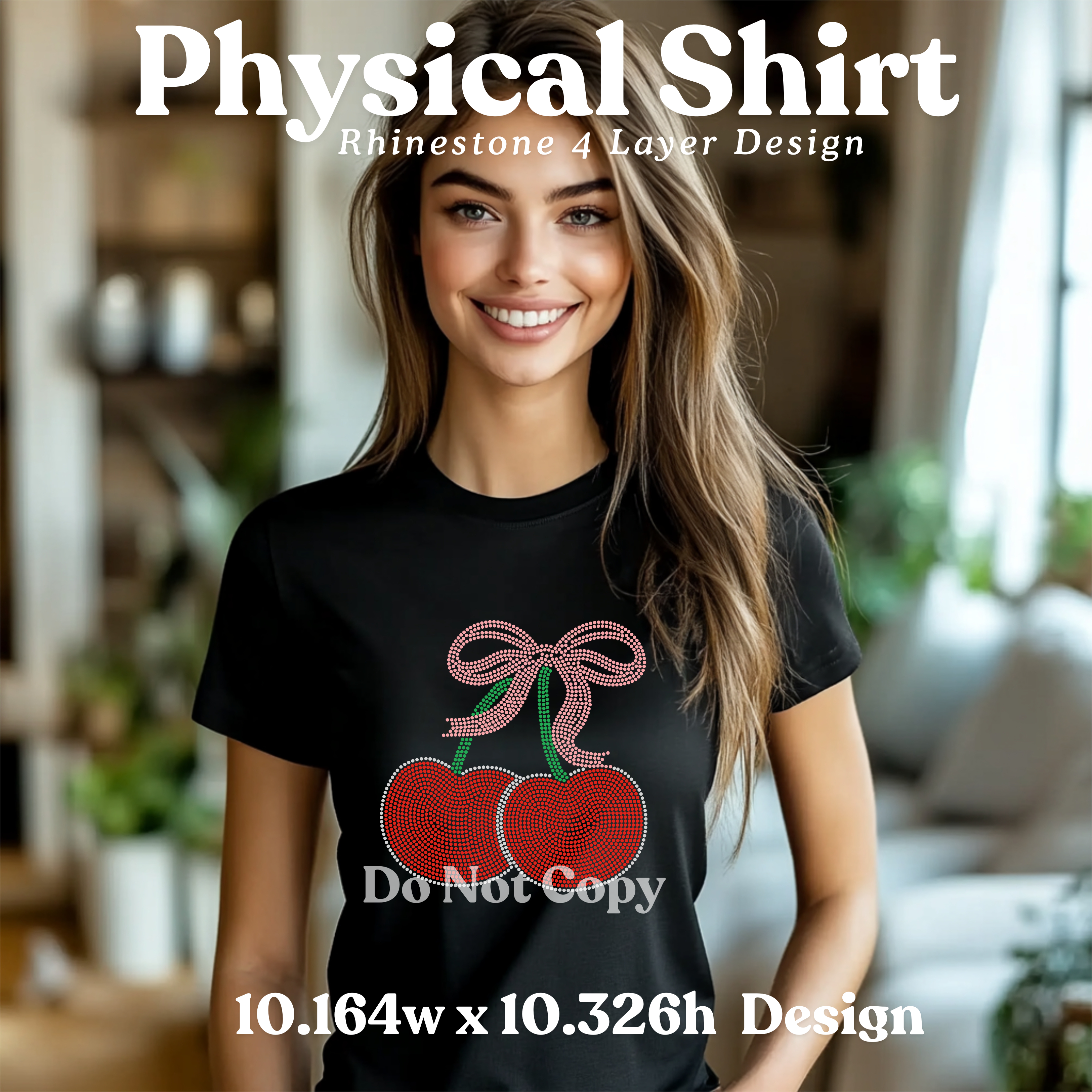 Cherry Bow Rhinestone T-Shirt