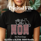 Cat Mom Rhinestone Template (Digital Download)