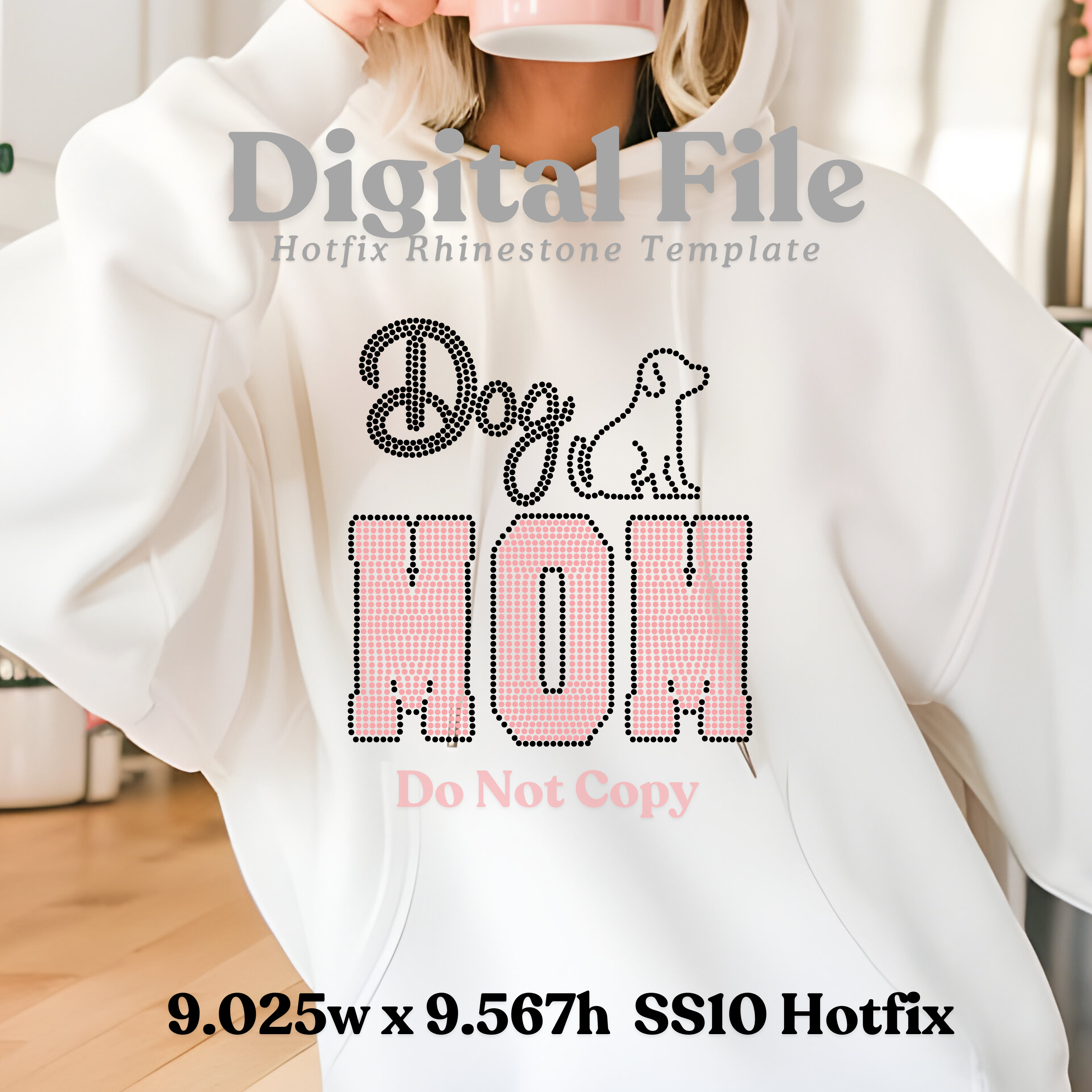 Dog Mom Rhinestone Template (Digital Download)