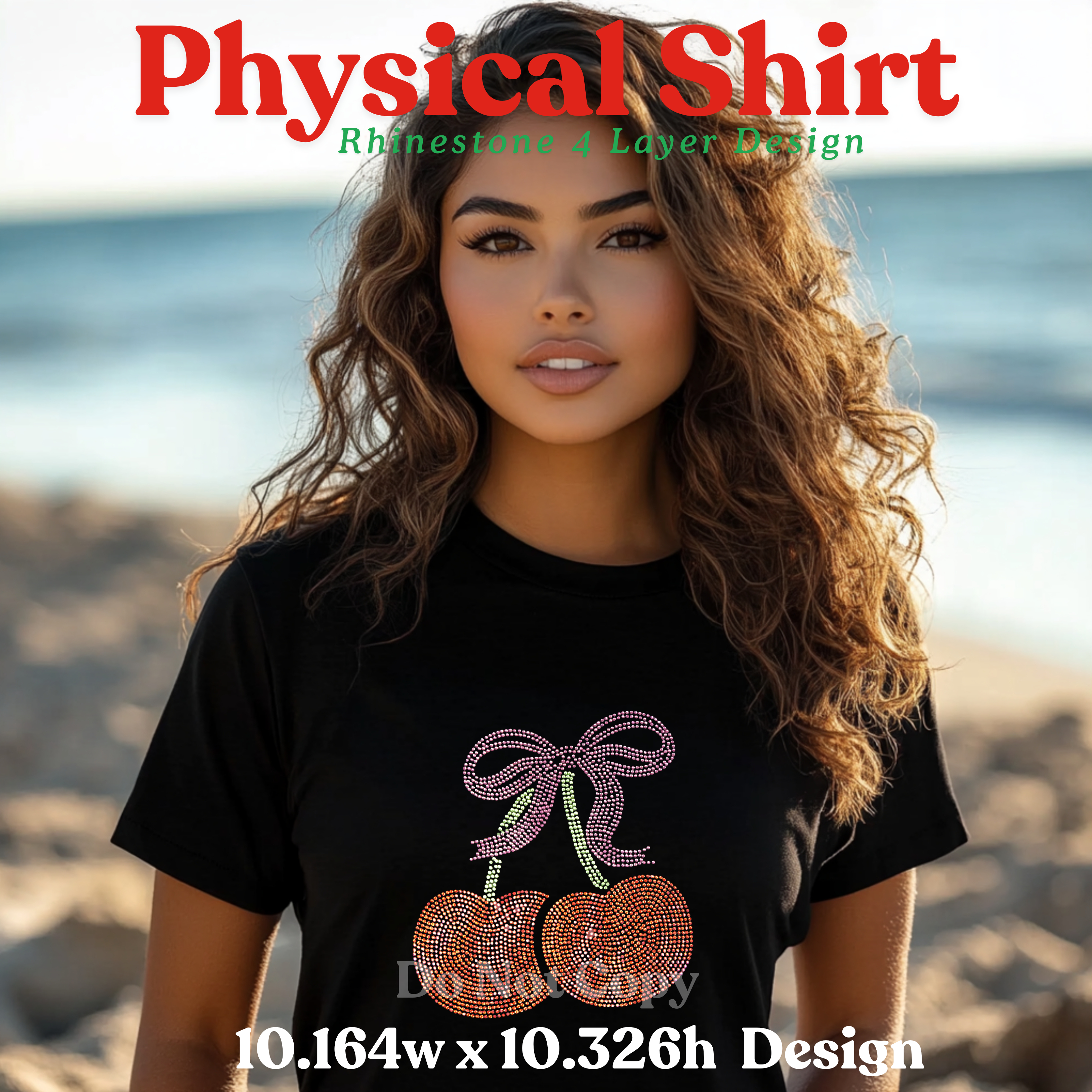 Cherry Bow Rhinestone T-Shirt