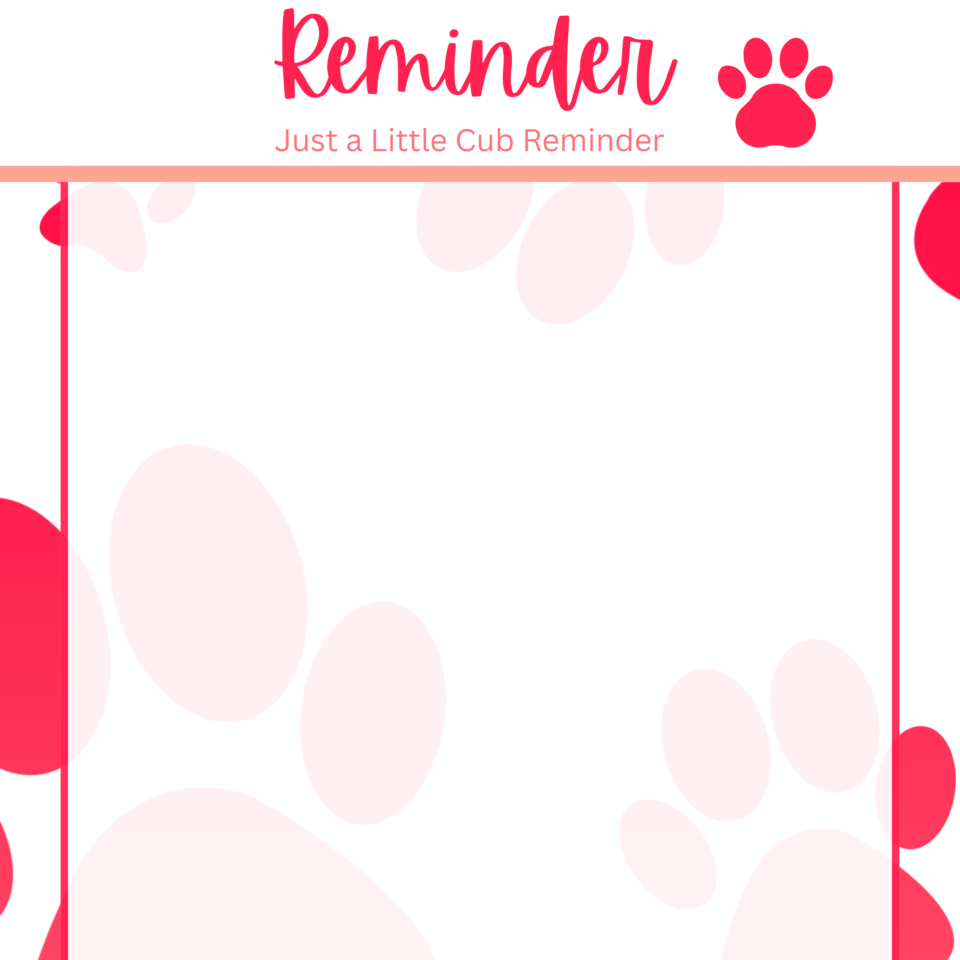 Cub Paw Notepad 3.25 x 8 Inches