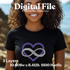 Infinity Heart Rhinestone Template (Digital Download)