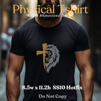 Lion & Cross Rhinestone T-Shirt
