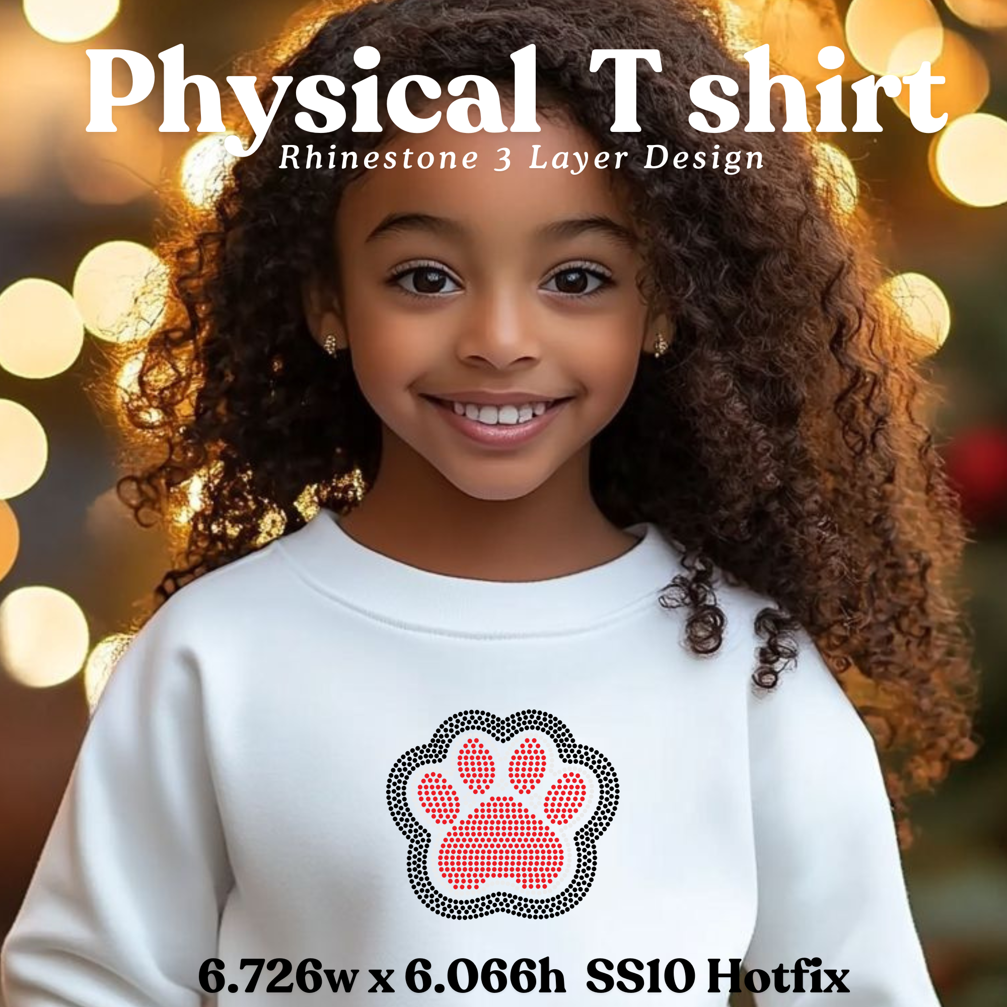 Youth/Small Paw Print Rhinestone T-Shirt