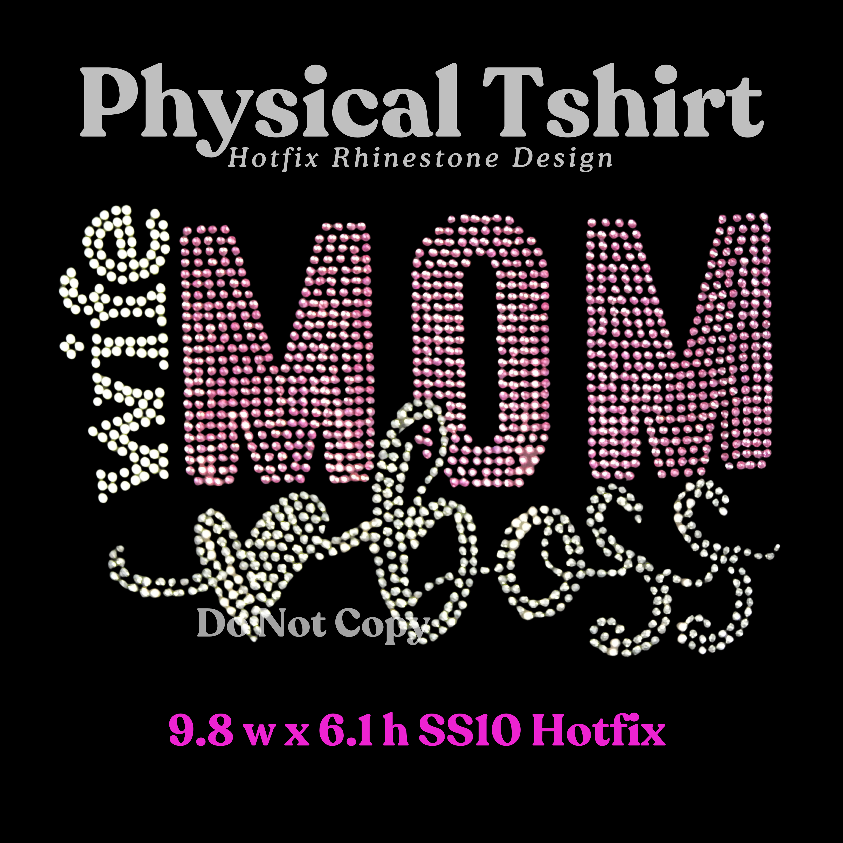 Wife. Mom. Boss. Rhinestone T-Shirt