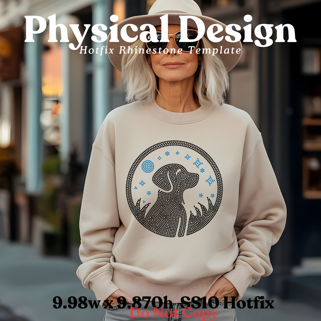 Puppy and Skyline Rhinestone T-Shirt