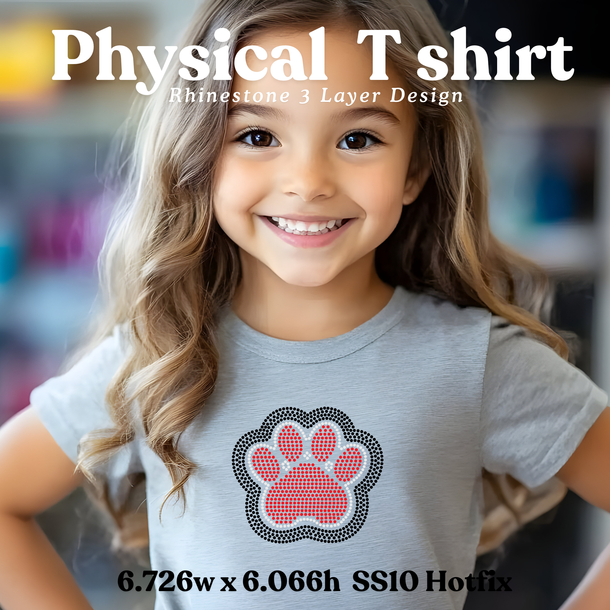 Youth/Small Paw Print Rhinestone T-Shirt