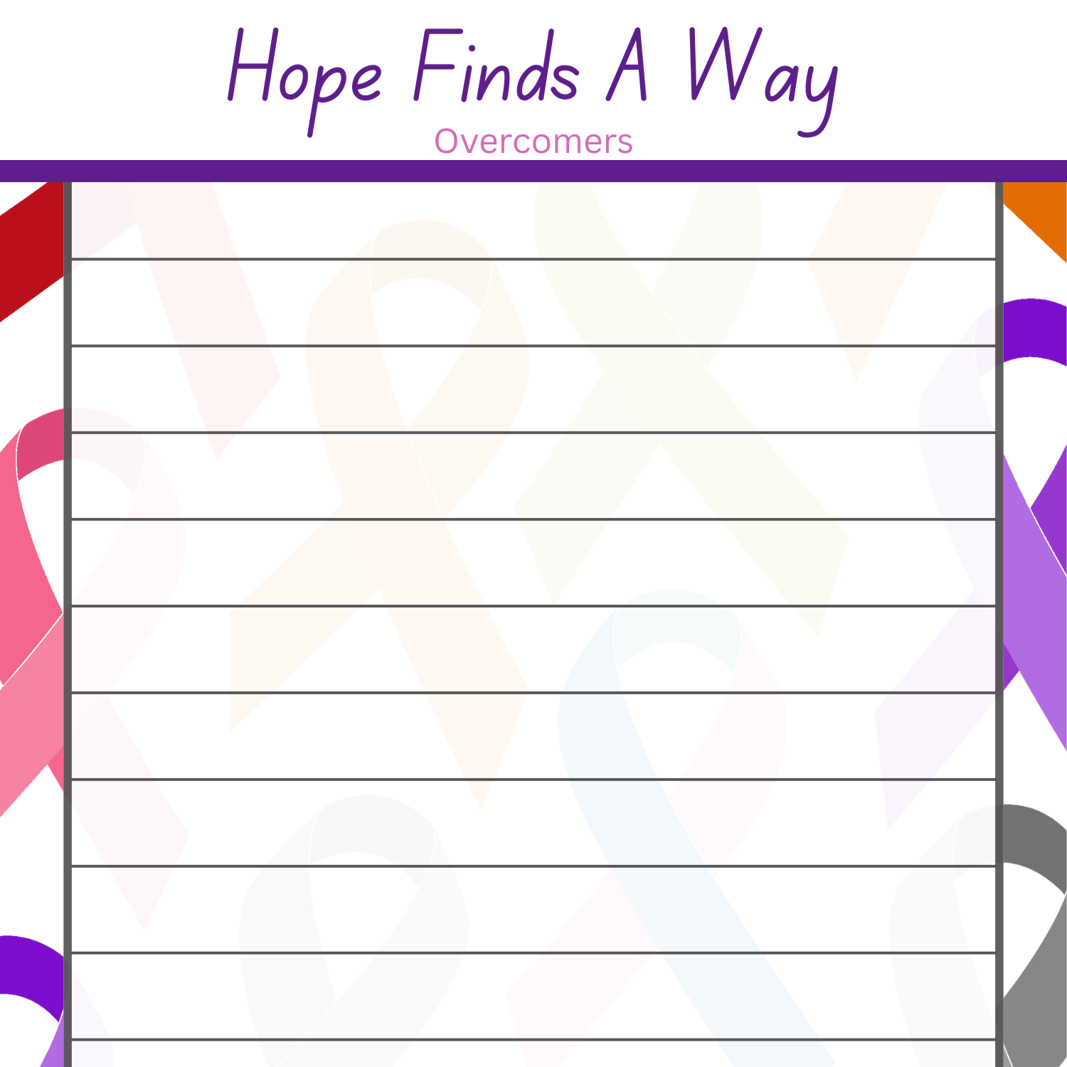 Cancer Hope Finds A Way 3.25 x 8 Inches