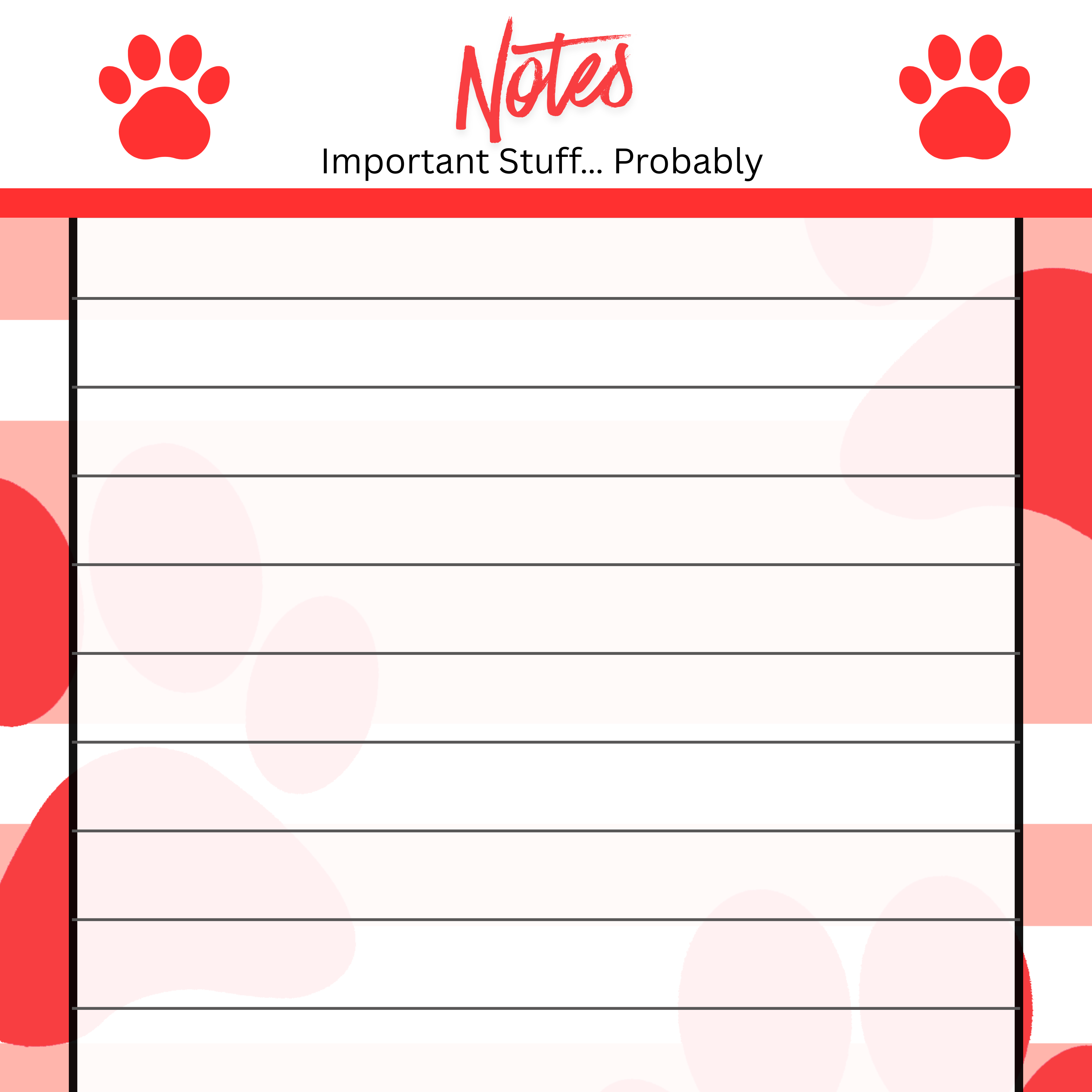 Cub Paw Notepad 3.25 x 8 Inches