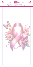 Cancer Fight With Heart 3.25 x 8 Inches