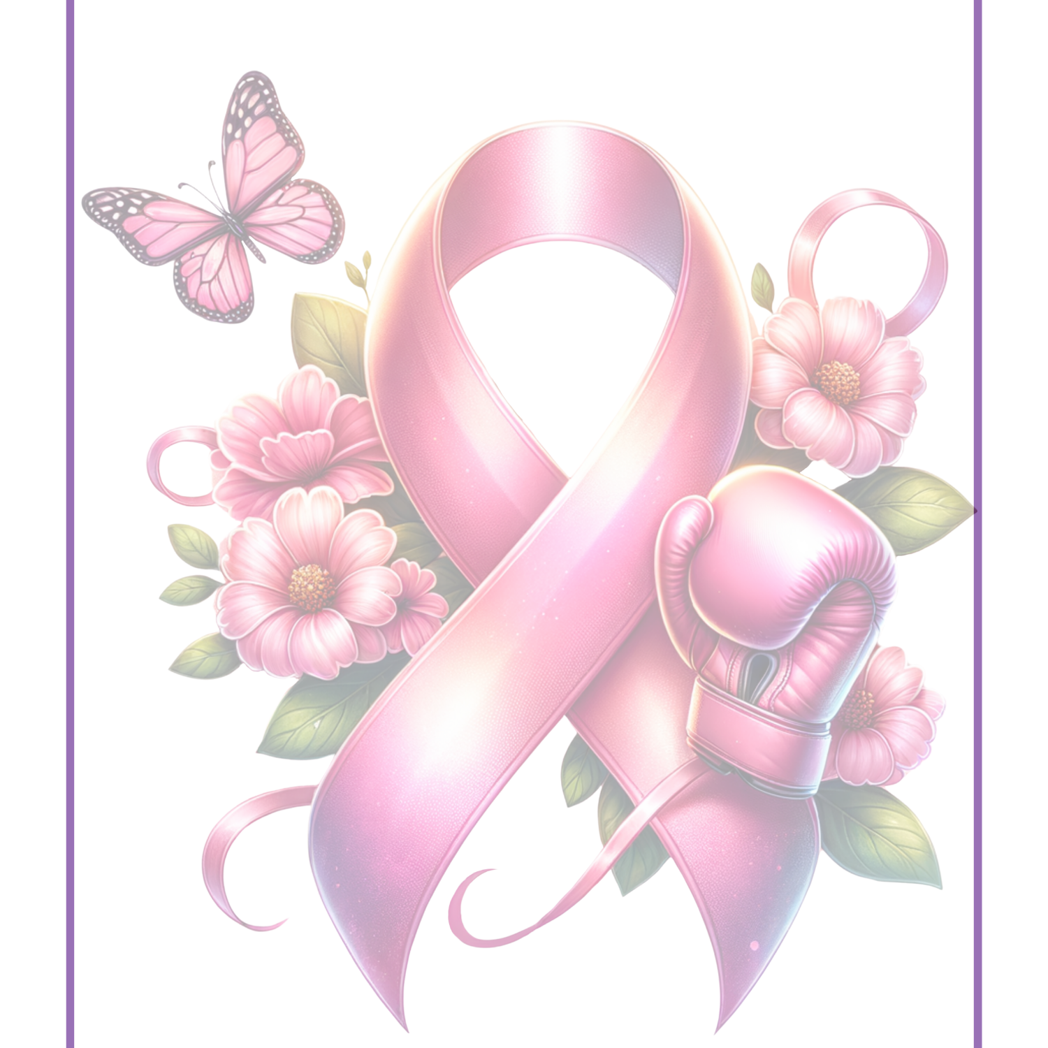 Cancer Fight With Heart 3.25 x 8 Inches