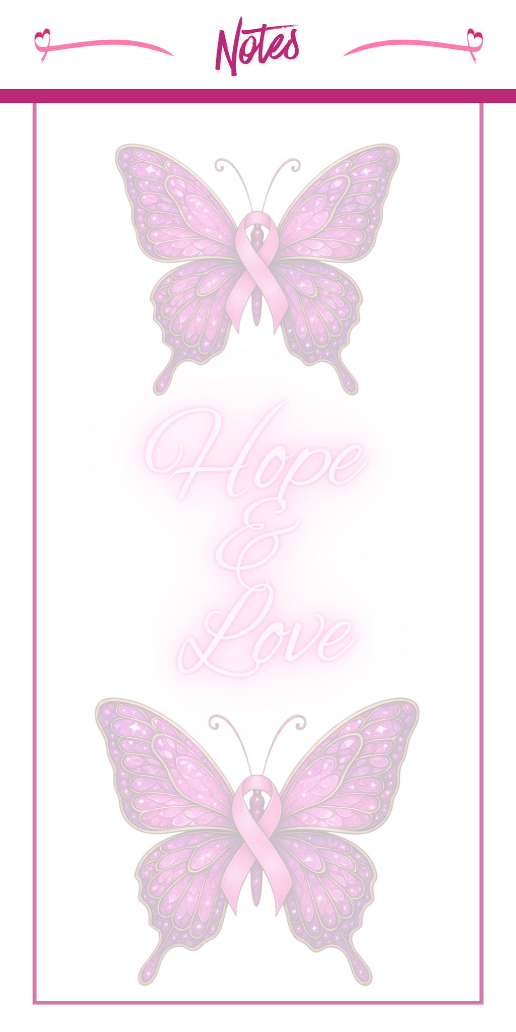 Cancer Hope and Love 3.25 x 8 Inches