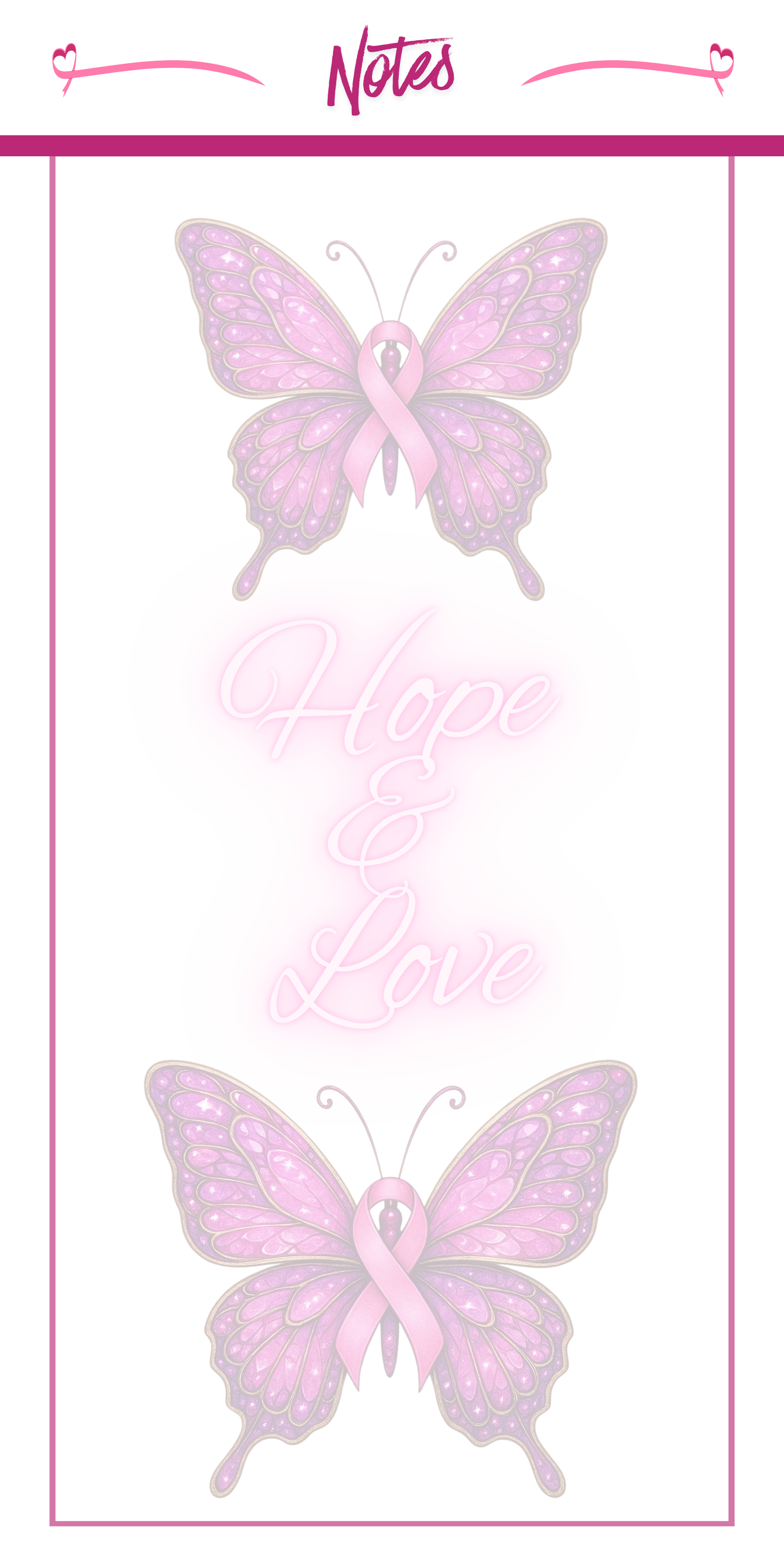 Cancer Hope and Love 3.25 x 8 Inches