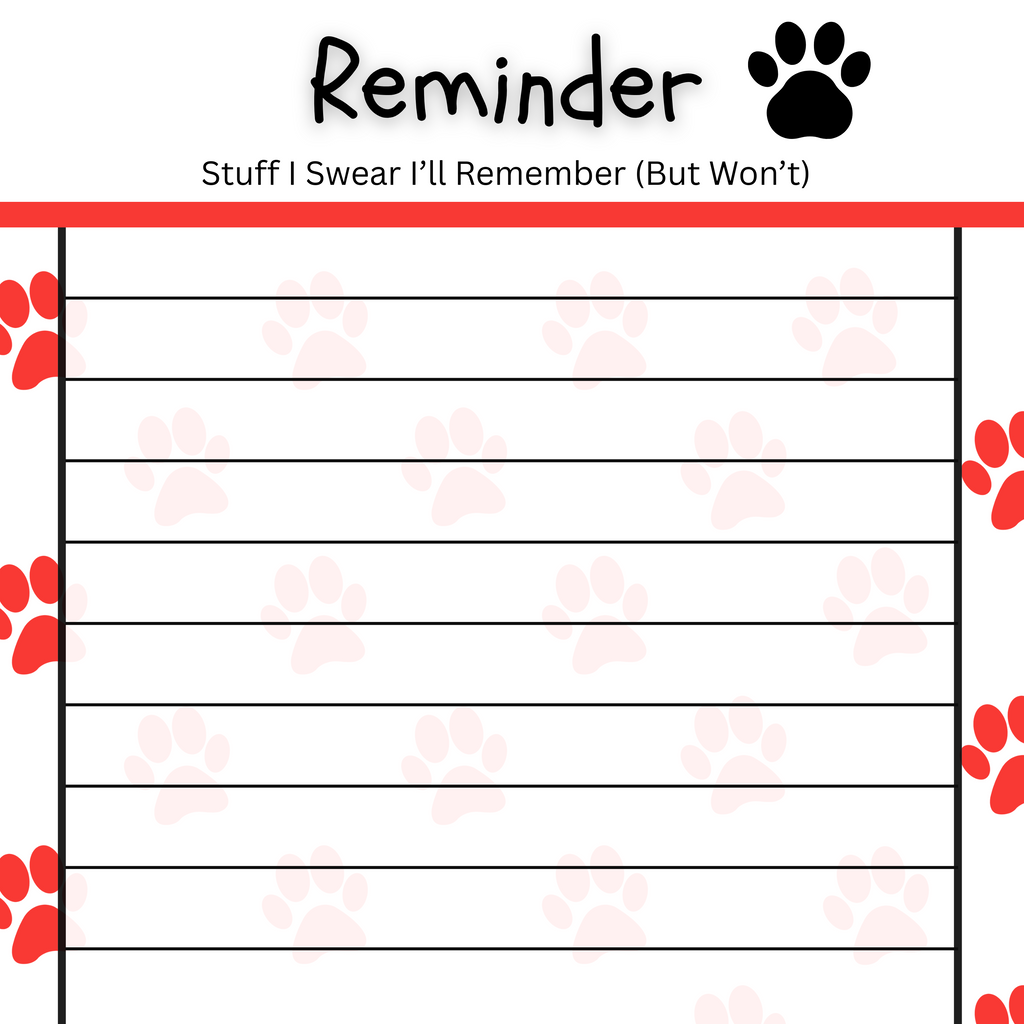 Cub Paw Notepad 3.25 x 8 Inches
