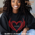 Angel Heart Rhinestone Template (Digital Download)