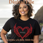 Angel Heart Rhinestone Template (Digital Download)