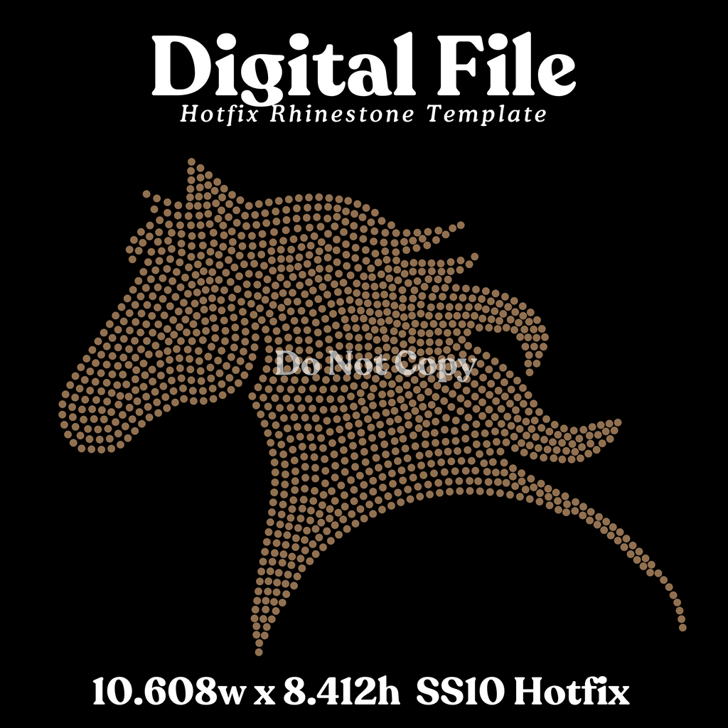 Horse Rhinestone Template (Digital Download)