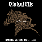 Horse Rhinestone Template (Digital Download)