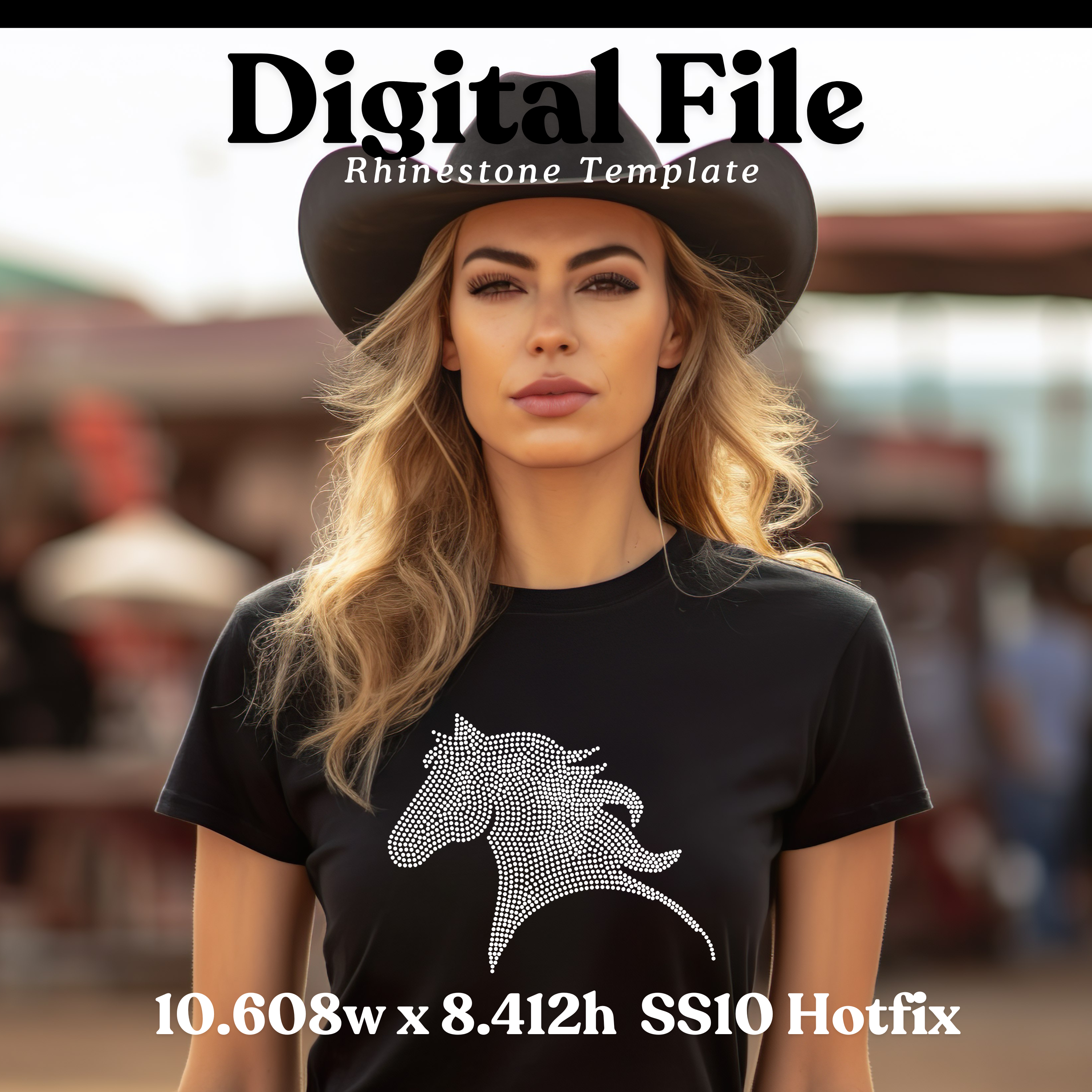 Horse Rhinestone Template (Digital Download)