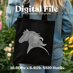 Horse Rhinestone Template (Digital Download)
