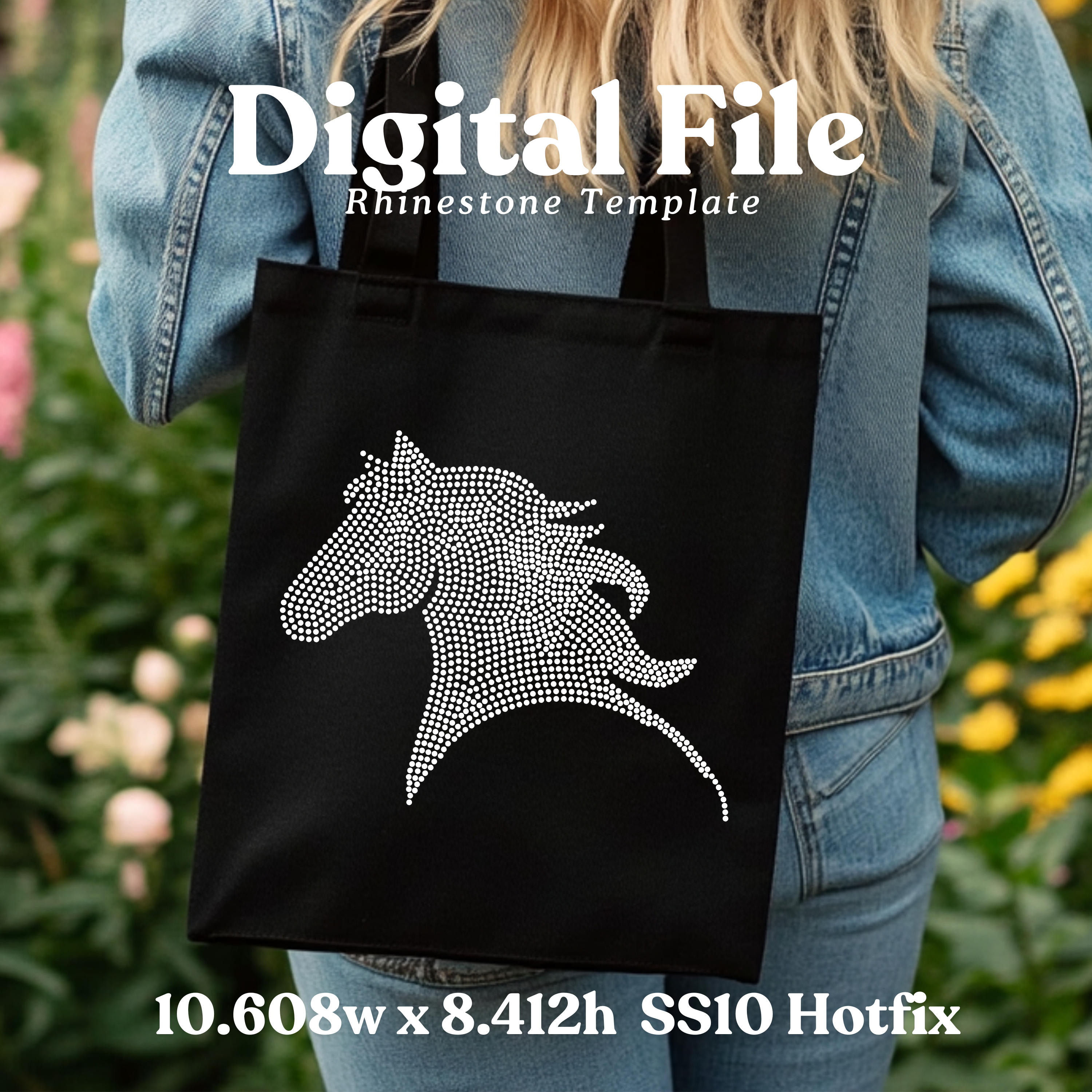 Horse Rhinestone Template (Digital Download)