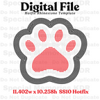 Adult/Large Paw Print Rhinestone Template (Digital Download)