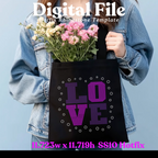 LOVE Rhinestone Template (Digital Download)