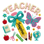 Faux Yarn Teacher Inspire DTF