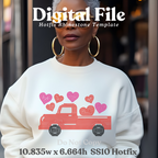Valentine’s Truck Rhinestone Template (Digital Download)