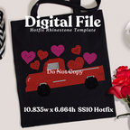 Valentine’s Truck Rhinestone Template (Digital Download)