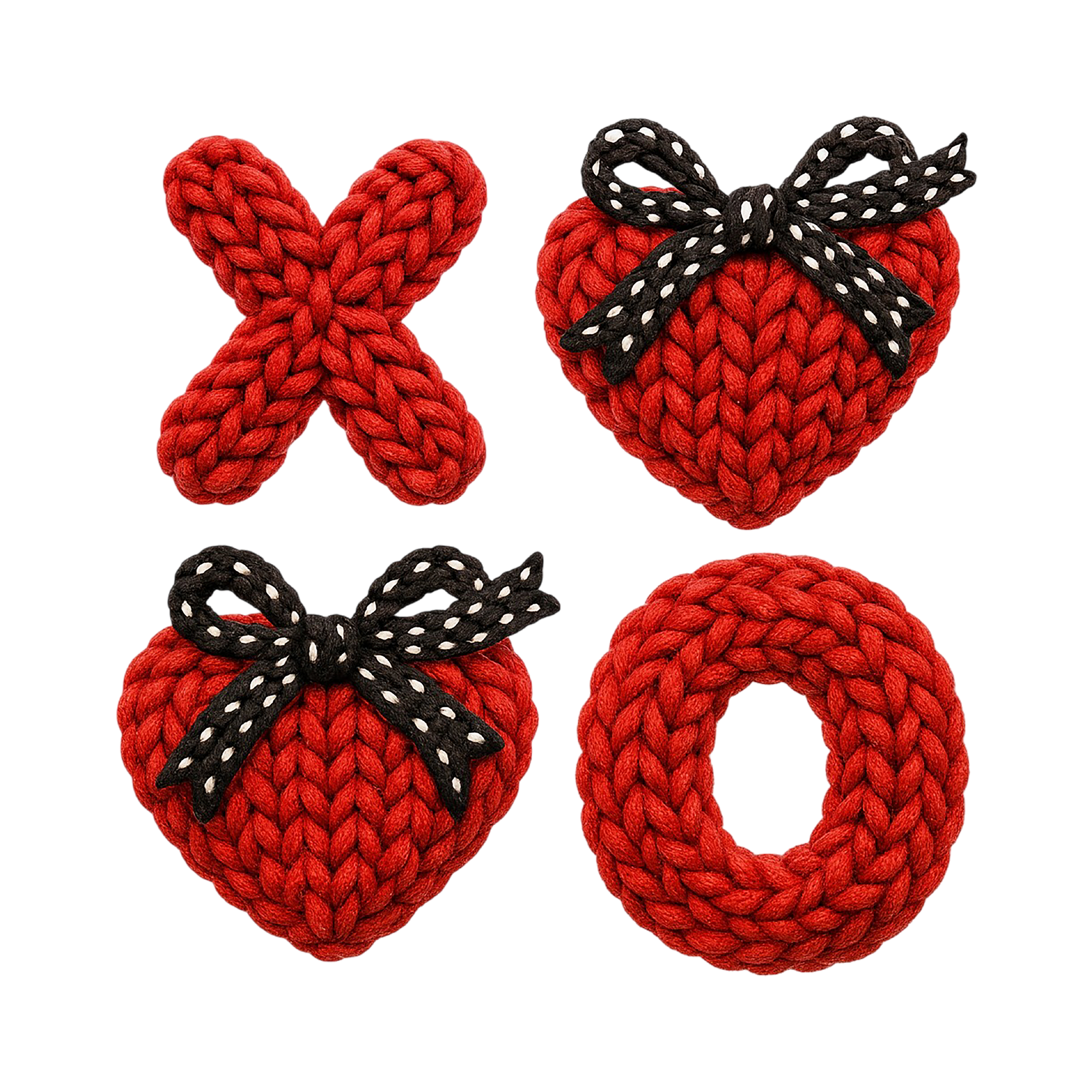 XOXO Stacked Yarn with Ribbons DTF